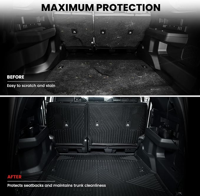 LASFIT Trunk Mat&Backrest Mat for Toyota 4Runner 2025, All Weather TPE Custom - Image 4