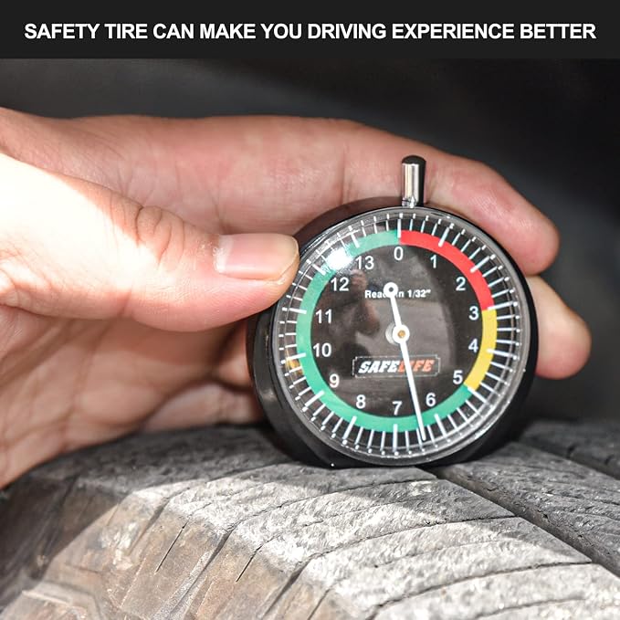 SAFELIFE Tire Tread Depth Gauge, Dial Type Tire Tread Depth Gauge Professional - Image 4