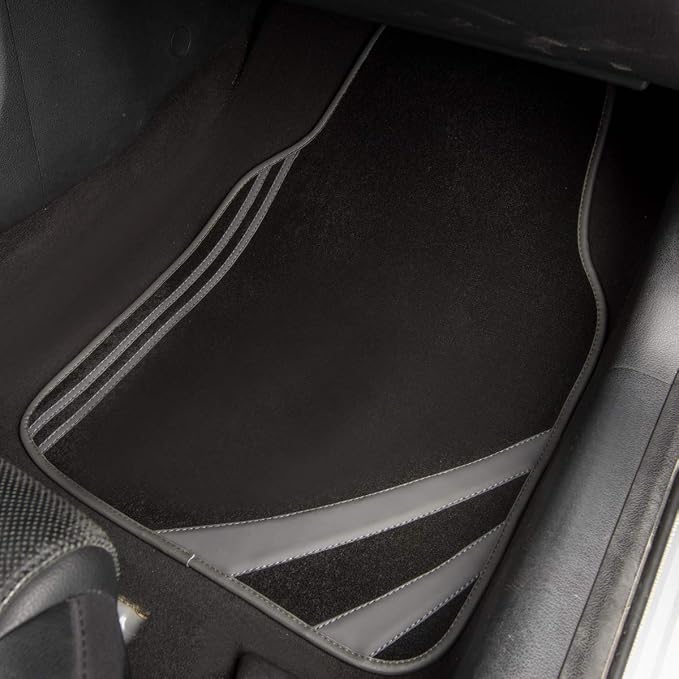 CAR PASS Carpet Car Floor Mats, Edge Leather Waterproof Car Mats - Image 5