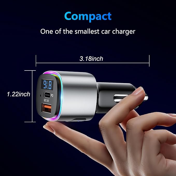 FM Transmitter Bluetooth, SONRU Bluetooth Car Adapter, Wireless FM Radio - Image 8