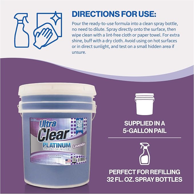 Ultra Clear Platinum Glass Cleaner, Crystal Clear Streak-Free Shine Polished - Image 5