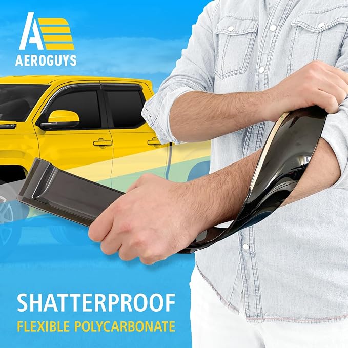 Extra Durable Window Deflectors Tape-On Window Visors Rain Guards Fit - Image 4