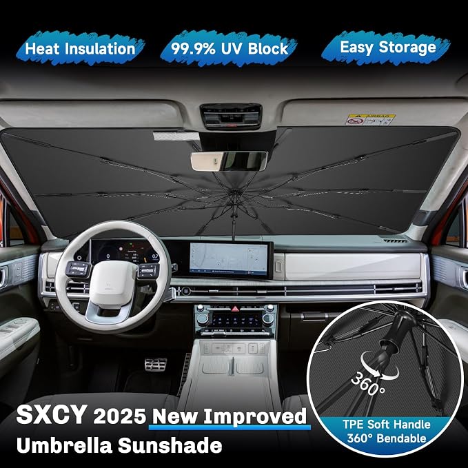 SXCY for 2024 2025 Hyundai Santa Fe Windshield Umbrella Sunshade 2024 2025 - Image 4