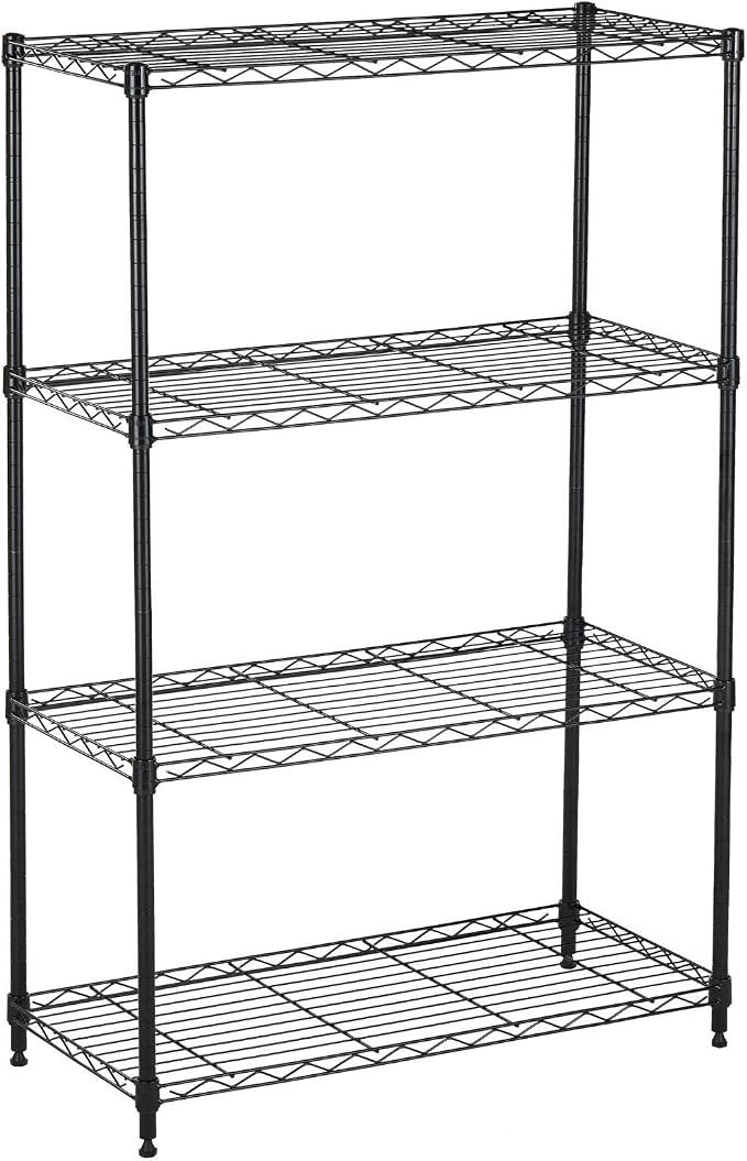Displays By Jack 4 Tier Wire Shelving Unit Storage Rack, Metal Heavy Duty by DisplaysByJack