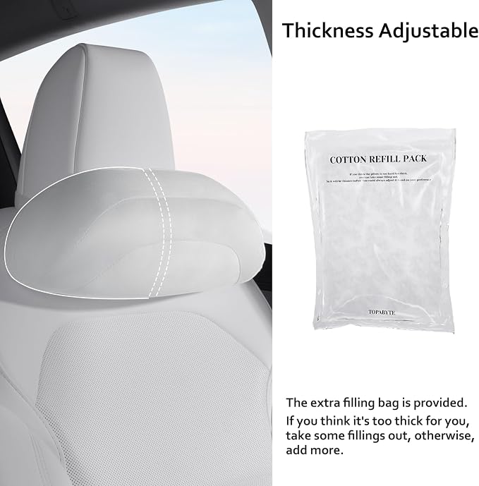 Car Headrest Pillow for Driving, Softness Ergonomic Design Universal Travel - Image 3