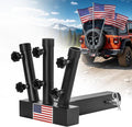 Heavy Duty Three Hitch Flag Holder, Trailer Hitch Flag Pole Holder, Fits 2" by Sidasu