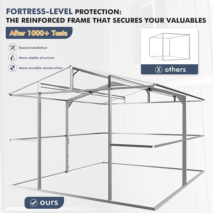 Metal Shed 10x12x7 FT, Sheds Outdoor Storage - Image 4