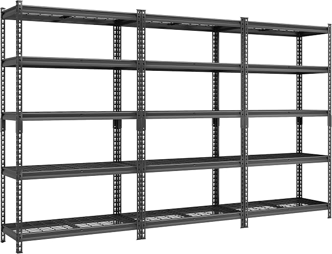 SONGMICS 5-Tier Storage Shelves Set of 3, Heavy-Duty Garage Shelving, by SONGMICSbySONGMICSHOME