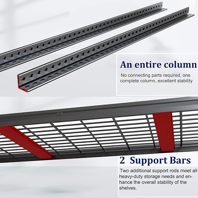 72" W Storage Shelves Heavy Duty Garage Shelving 30" D Metal Shelving Unit - Image 4