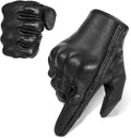 Superbike Full Finger Goat Skin Leather Touchscreen Motorcycle Gloves by KAIWENDE