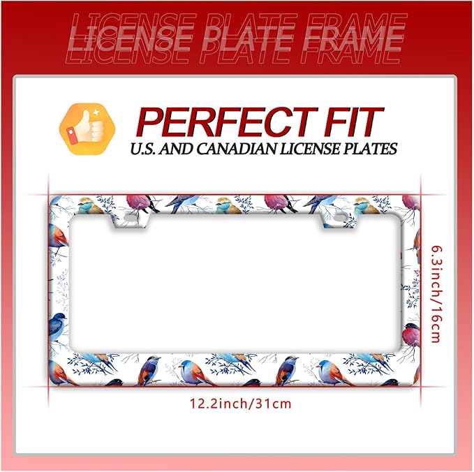 Bird License Plate Frame Funny Parrot Animal License Plate Frames Stainless - Image 7