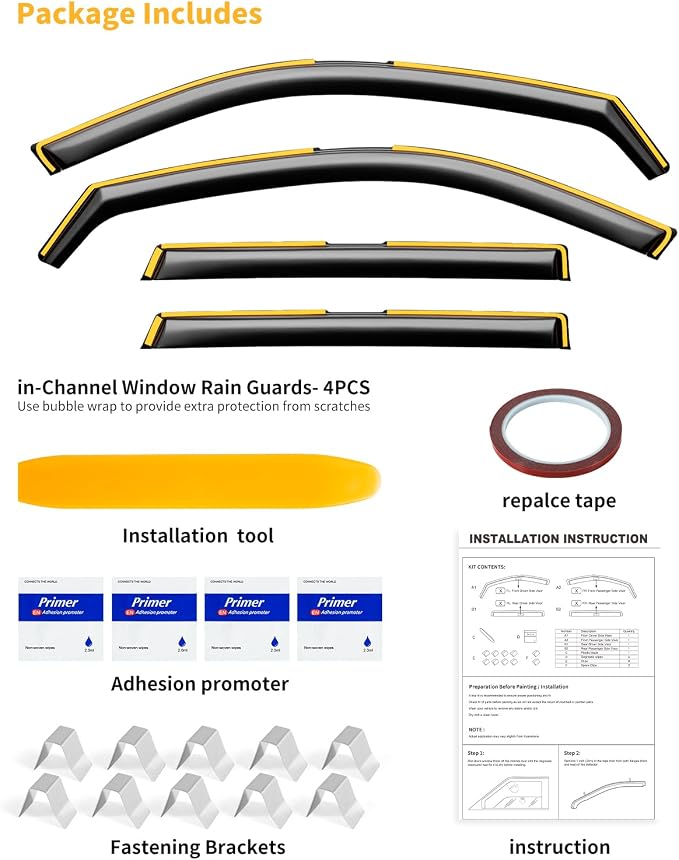 in-Channel Window Rain Guards Fit - Image 8