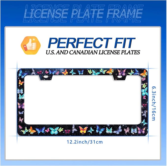 Beautiful Butterfly License Plate Frame Watercolor License Plate Stainless - Image 7