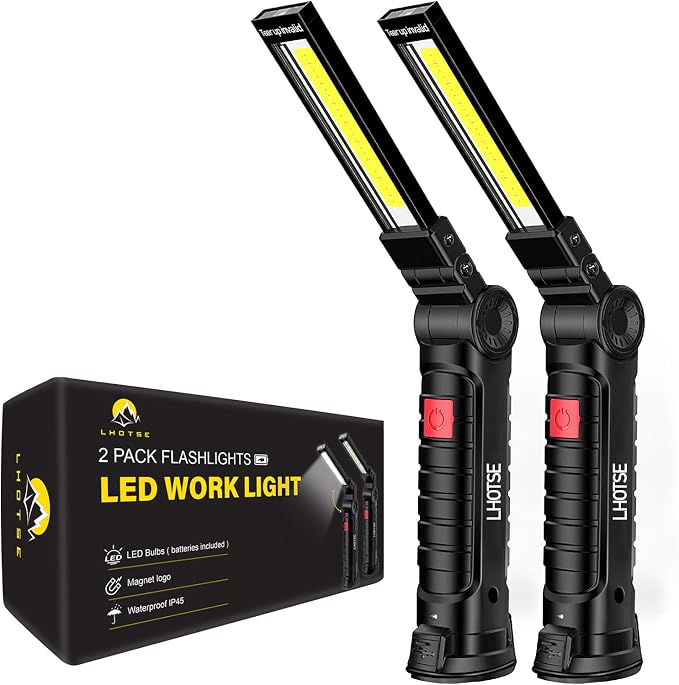 Tool Gifts for Men Dad Him, Rechargeable Work Lights, LED Work Light by LHOTSE