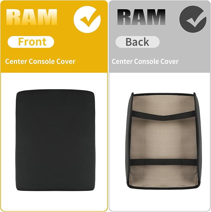 GIANT PANDA Center Console Cover Armrest Cover Cushion Fits Dodge RAM 1500 2500 - Image 7