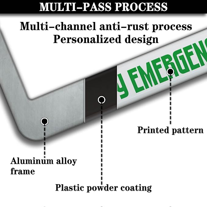 License Plate Frames Black Green Automotive Exterior Accessories Cert Community - Image 5