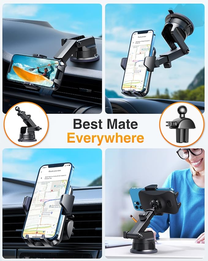 VANMASS Cell Phone Mount Car Dashboard Window Vent Desk Fit - Image 2