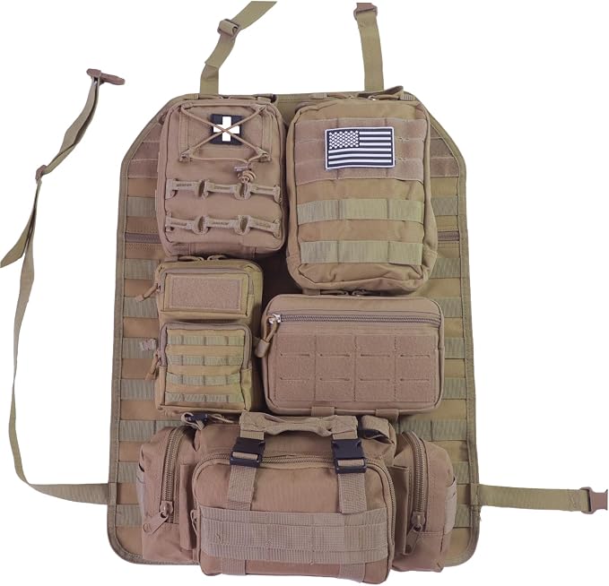 Universal Tactical Seat ​Back Organizer Vehicle Molle Panel Organizer Storage - Image 9