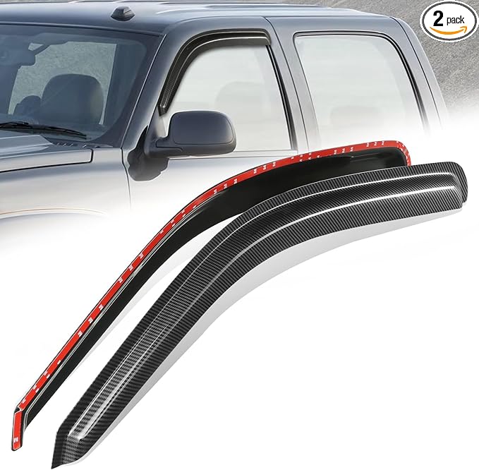 Auto Dynasty 2Pcs Carbon Fiber Pattern Window Visors Compatible by AutoDynasty