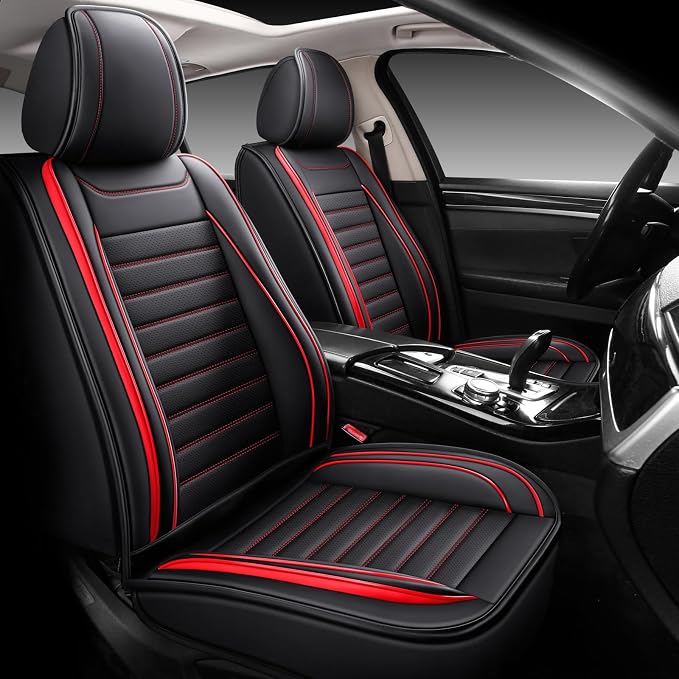 Car Seat Covers Full Set, Universal Faux Leather Car Seat Covers, Waterproof by MINGBRONCARSEATCOVER