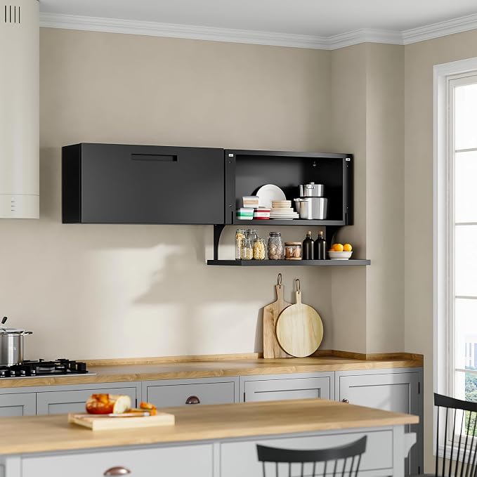 Yizosh Metal Wall Cabinet with Door, Wall Mounted Metal Storage Cabinet with - Image 7