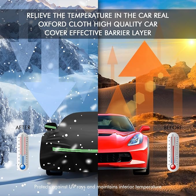 for Corvette 2014-2019 C7 Car Cover 210D Outdoor Waterproof UV Protection - Image 5