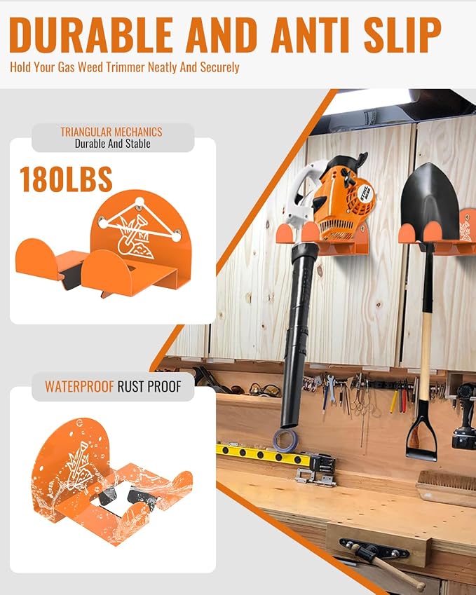 Weedeater Rack & Garden Tool Hanger - Image 4