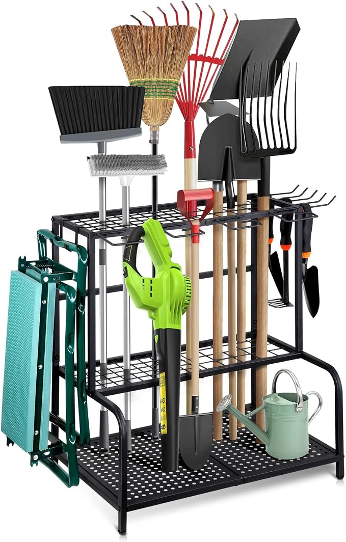 Garden Tool Organizer, Large Yard Tool Tower Rack by NovaNoka