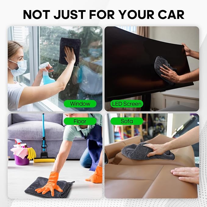 4 Pack Microfiber Towels Extra Large Ultra Absorbent Drying Towel - Image 6