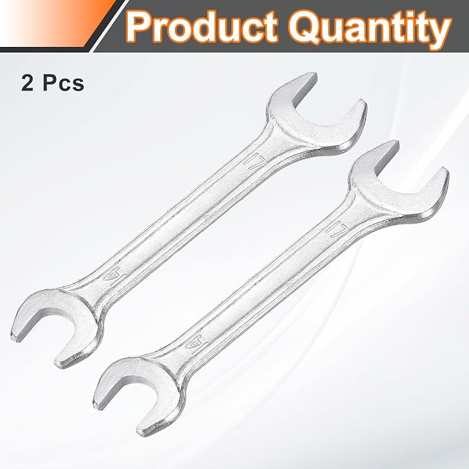 HARFINGTON 2pcs Double Open End Wrench 14mm x 17mm Metric 15 Degree Offset - Image 3