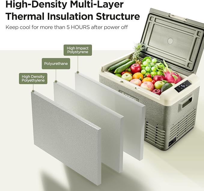 AAOBOSI 12 Volt Car Refrigerator 32 Quart RV Portable Refrigerator Freezer Car - Image 4