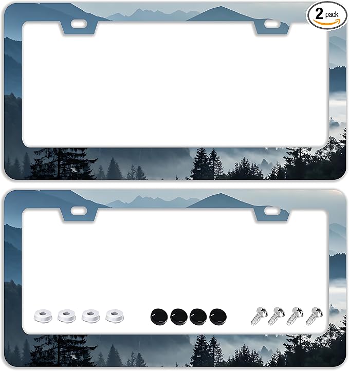 Mountains Forest License Plate Frames by TQFTPT