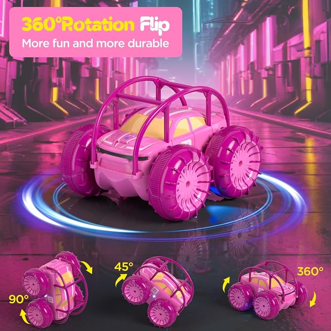 Remote Control Car, Fast Direct Charging RC Cars Amphibious 360° Rotating LED - Image 3