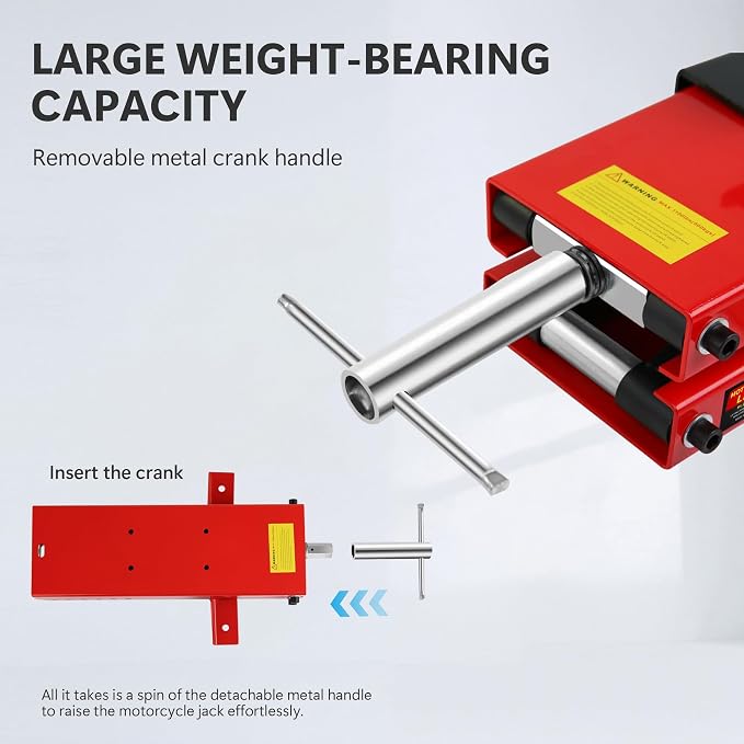 Motorcycle Scissor Lift Jack 1100LBS, Heavy Duty Bike Lift - Image 3