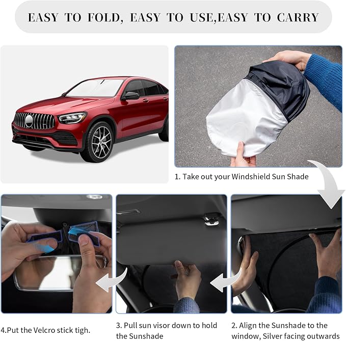 Sun Shade Sunshade for 2016-2025 Mercedes-Benz GLC300 GLK SUV Windshield Cover - Image 6