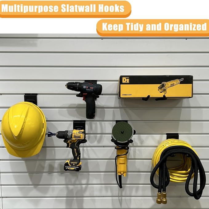 Adjustable Slatwall Hooks, Lockable Slatwall Weedeater Hanger, String Trimmer - Image 7