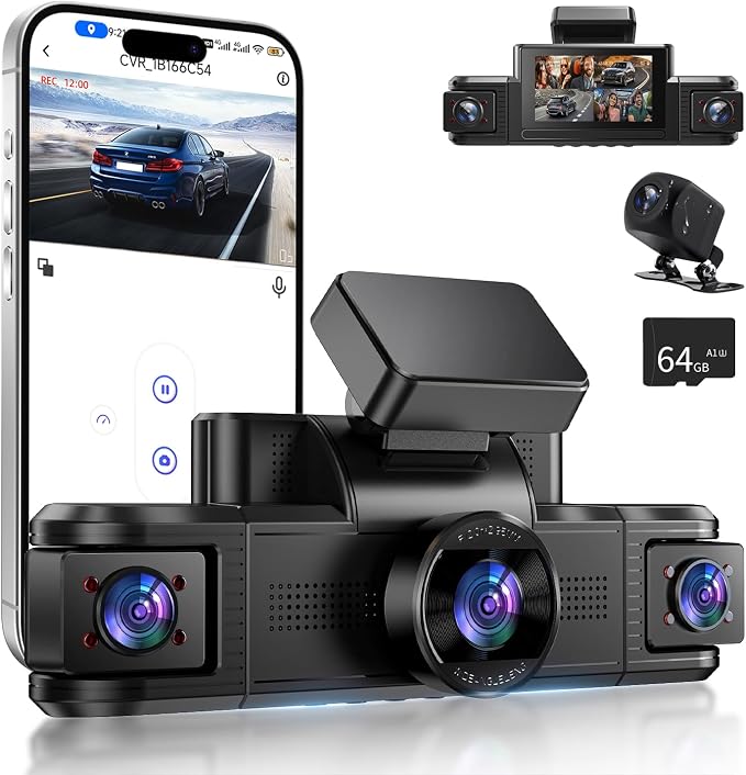 4 Channel Dash Cam 360° View, Front and Rear Inside Left Right, 2K Dash Camera by AppleCarplayStereoforCar