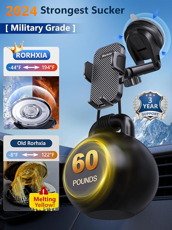Vent Dashboard Windshield Cell Phone Mount Car Fit - Image 3