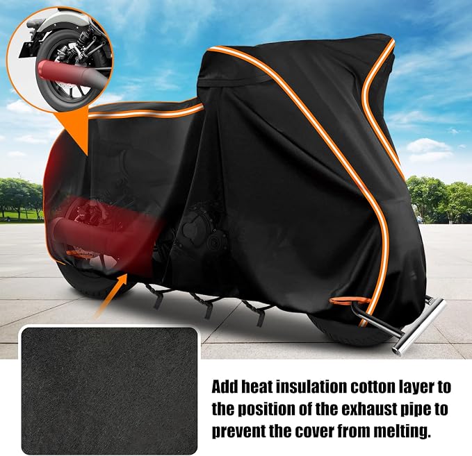 420D Motorcycle Cover for Honda Rebel 250 300 500 1100 Shadow 600 750 1100 / - Image 3
