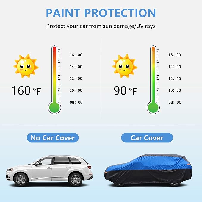 SUV Car Cover Waterproof All Weather, Cover Full Exterior Cover Windproof - Image 7