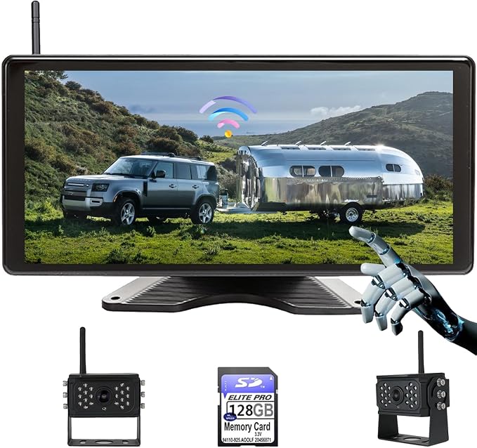 Wireless Touchable Screen 128GB Large Audio 1080P 2 Split Image 11 Inch Monitor by RVeligacy