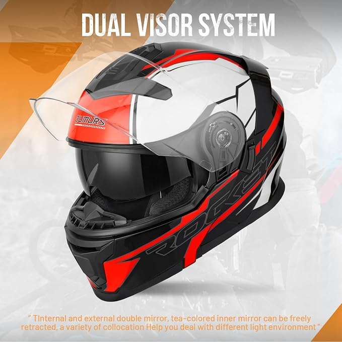 Modular Motorcycle Helmets Full Face Flip up Street Bike Motorcycle Helmet - Image 6