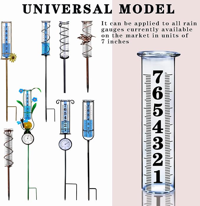 7 Inch Plastic Rain Gauge Replacement Tube, Upgrade Freeze Proof Outdoor Rain - Image 3