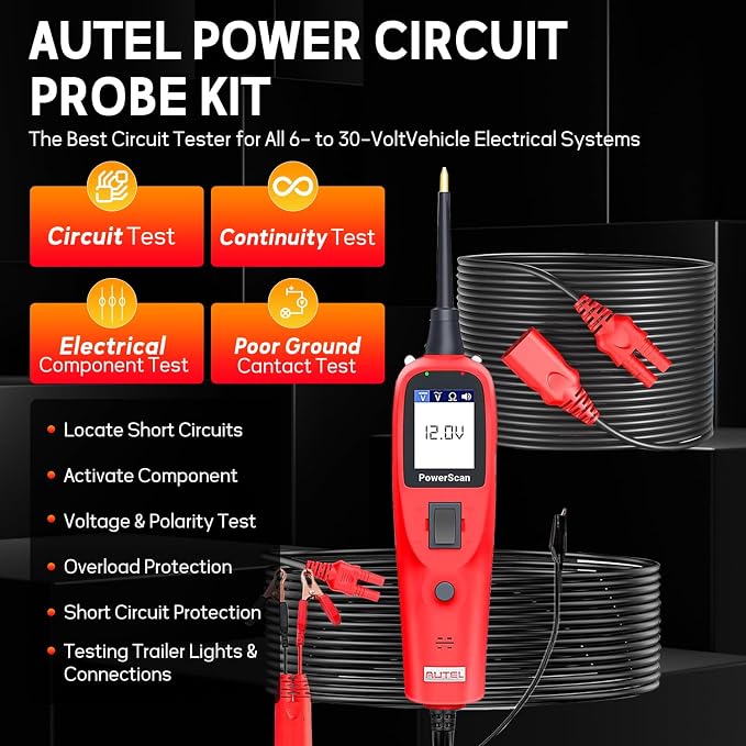 Autel PowerScan PS100 Automotive Circuit Tester, Power Circuit Probe Scan Tool - Image 2