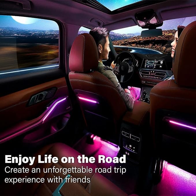 Car LED Strip Light, EJ's SUPER CAR 4pcs 36 LED Multi-Color Car Interior Lights - Image 6