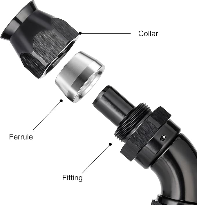 EVIL ENERGY 6AN 60 Degree PTFE One Piece Full Flow End Hose Fitting Aluminum - Image 2