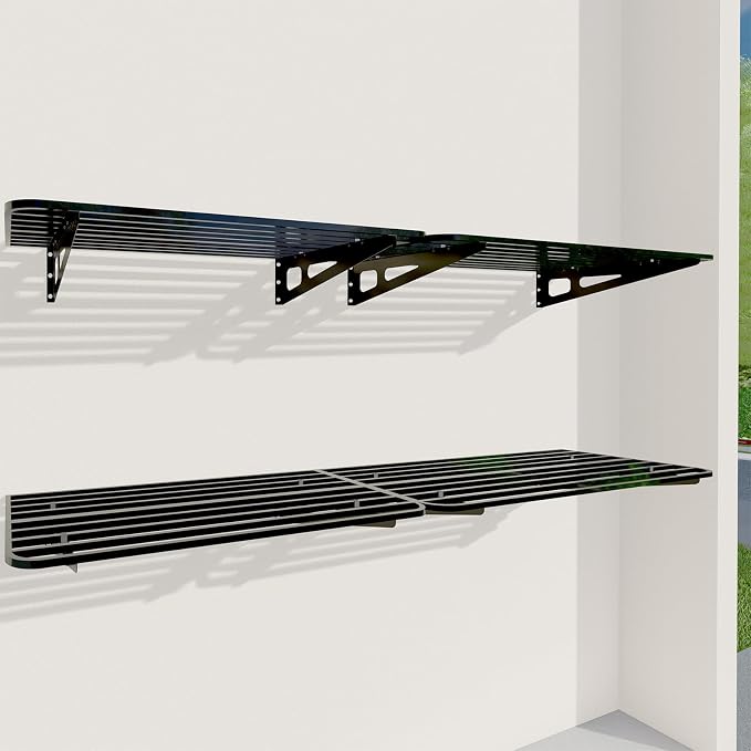 4-Pack 2x4ft Garage Shelving Wall Mounted, 4 ShelfTotal 16 ft Garage Wall by ZoffyFabrizio