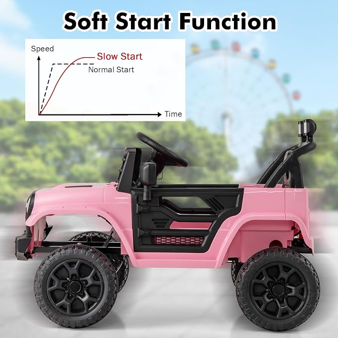 Costzon Kids Ride On Truck, 12V Battery Powered Electric Vehicles w/Remote - Image 8