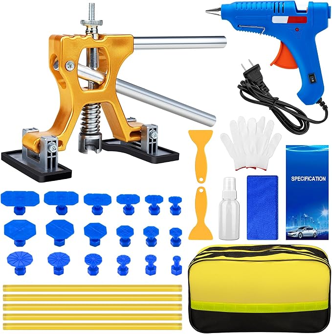 Dent Puller, Paintless Dent Removal Kit – All-in-One Car Dent Puller Kit by Sigoobal