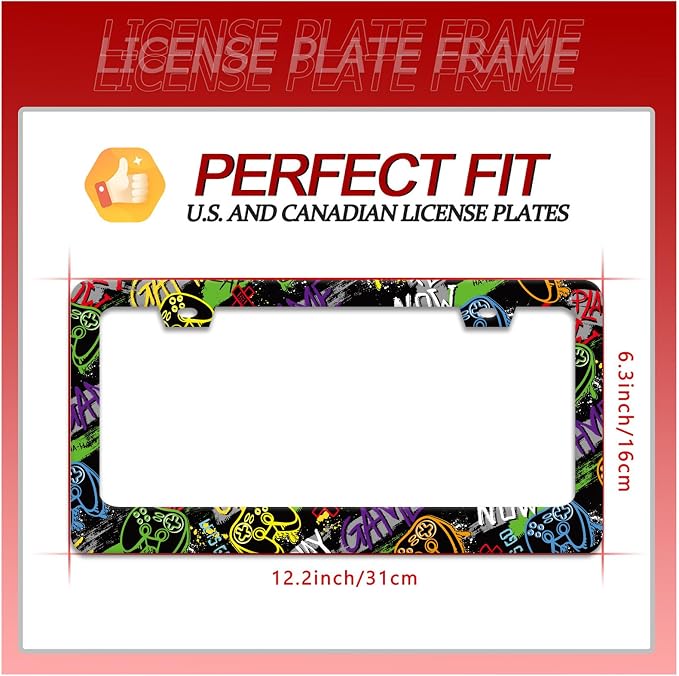 Game License Plate Frame Gamepad License Plate Holder - Image 2